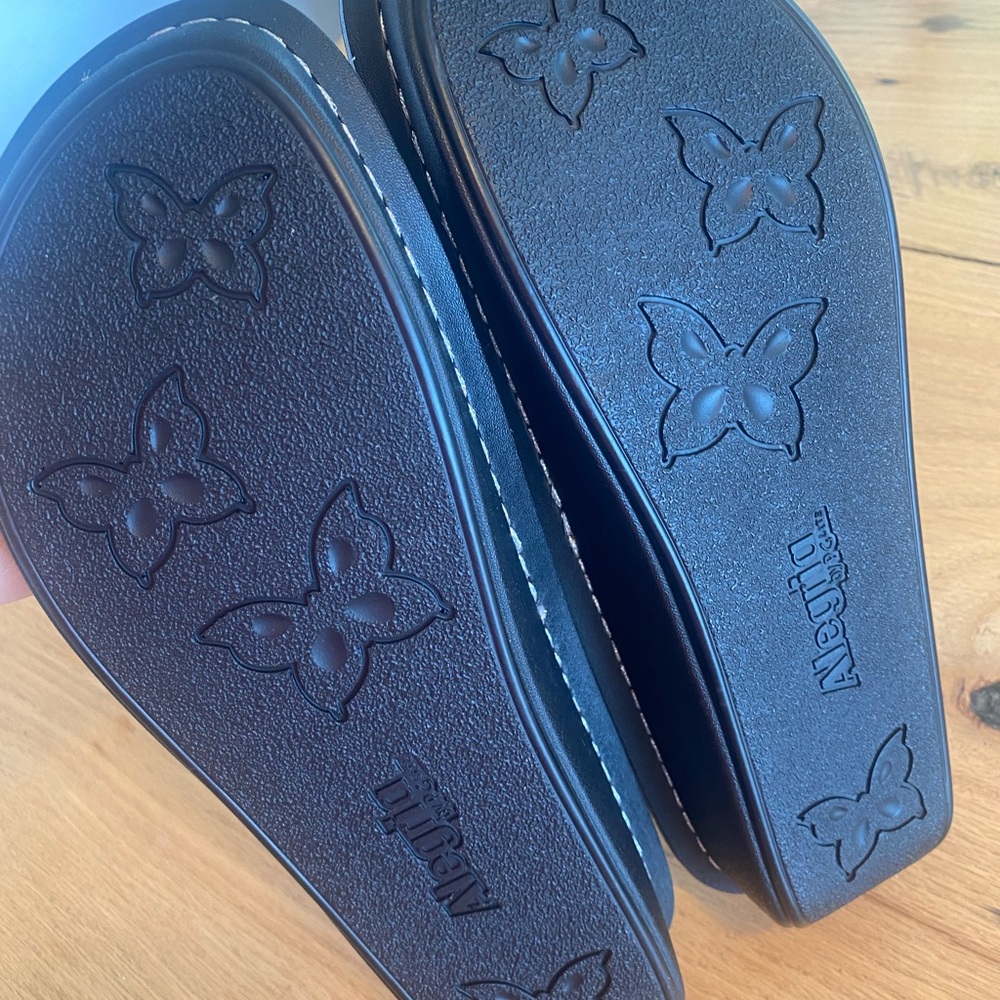 Alegria Black Leather Embellished Sandals Women’s eu41  New‎ - Picture 6 of 8